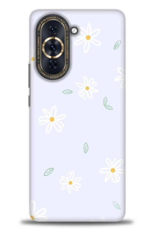 Huawei Nova 10 Pro Kılıf HD Baskılı Kılıf - Beyaz Papatyalar