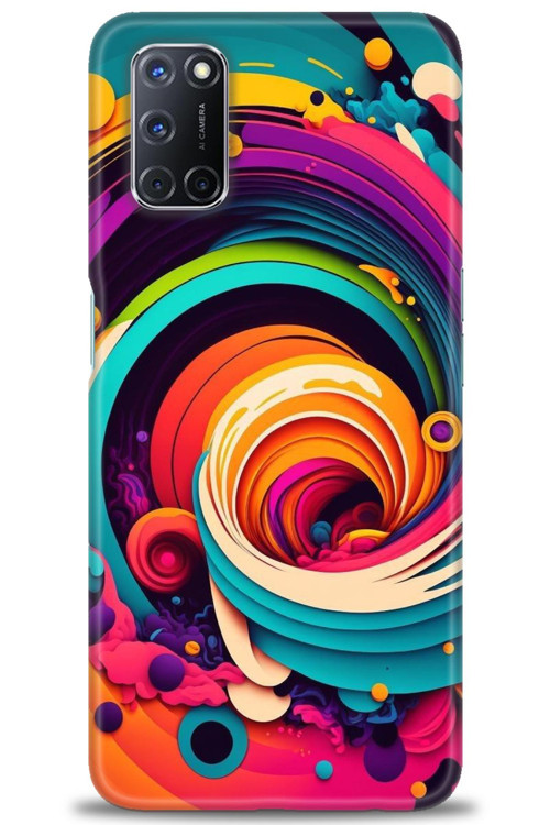 Oppo A52 Kılıf HD Baskılı Kılıf - Renk Hortumu