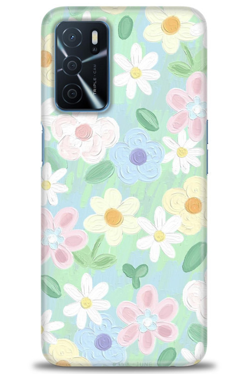Oppo A16 Kılıf HD Baskılı Kılıf - Çiçekk