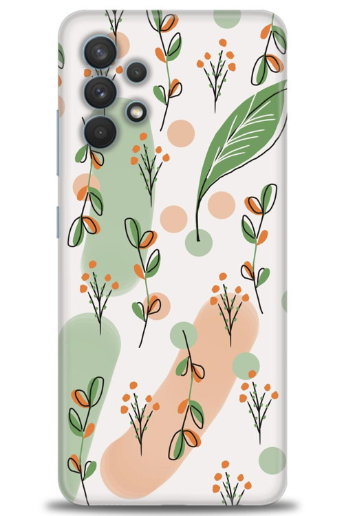 Samsung Galaxy A32 Kılıf HD Baskılı Kılıf - Flower Pattern