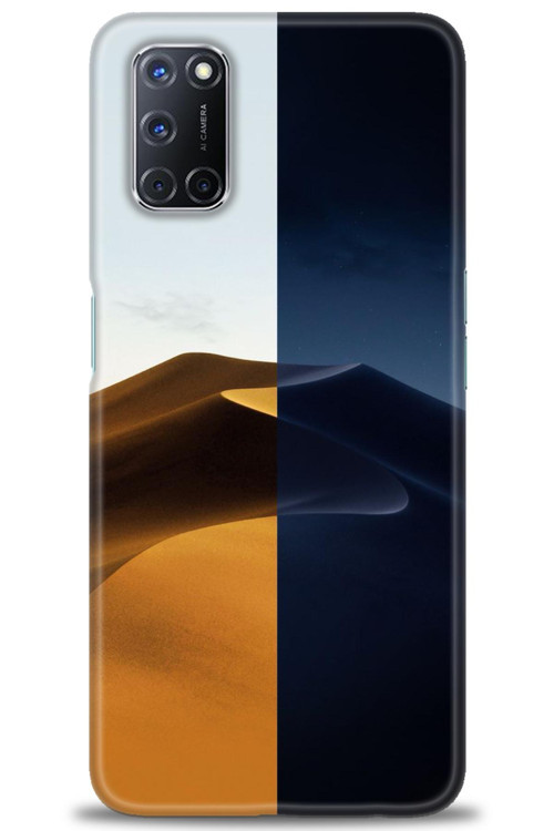 Oppo A52 Kılıf HD Baskılı Kılıf - Gece ve Gündüz