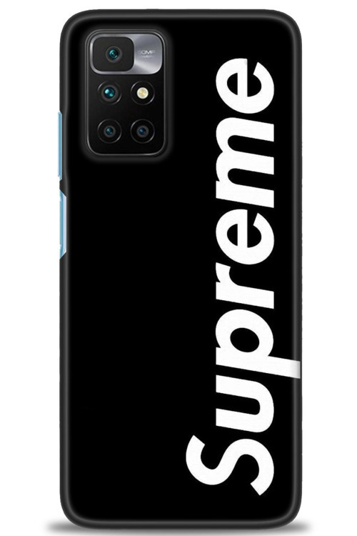 Xiaomi Redmi 10 Kılıf HD Baskılı Kılıf - Supreme Siyah