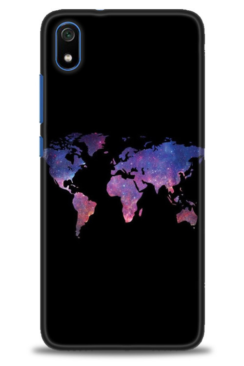 Xiaomi Redmi 7A Kılıf HD Baskılı Kılıf - Dünya Haritası