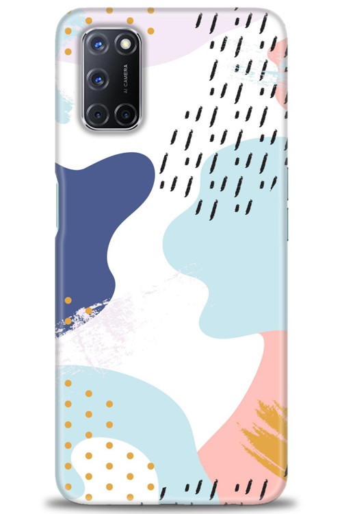 Oppo A52 Kılıf HD Baskılı Kılıf - Renkler Renkler
