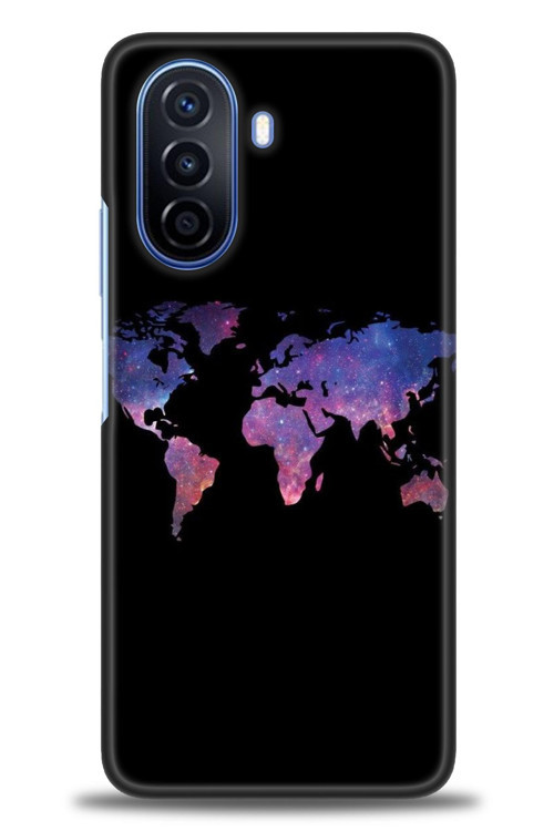 Huawei Nova Y70 Kılıf HD Baskılı Kılıf - Dünya Haritası