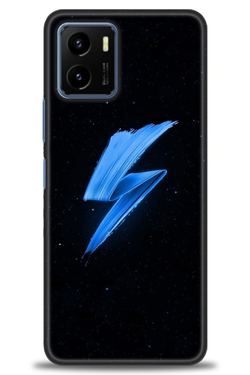 Vivo Y21S Kılıf HD Baskılı Kılıf - Mavi Şimşek