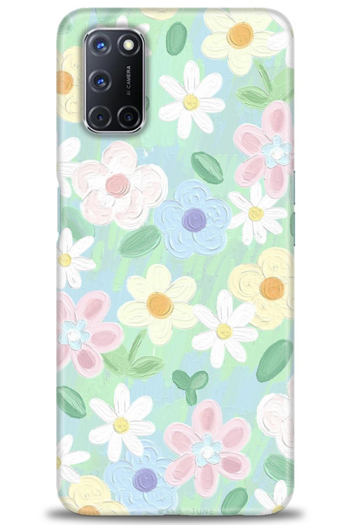Oppo A52 Kılıf HD Baskılı Kılıf - Çiçekk