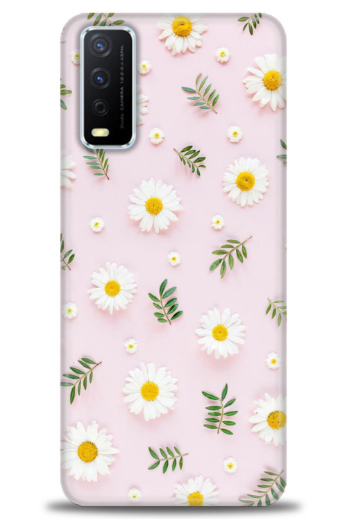 Vivo Y20 Kılıf HD Baskılı Kılıf - Papatyalar
