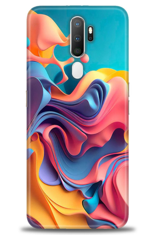 Oppo A5 2020 Kılıf HD Baskılı Kılıf - Renkli Su