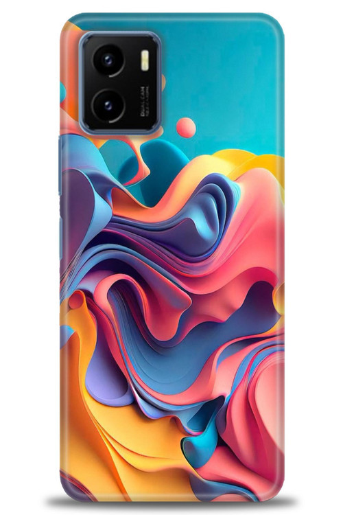 Vivo Y21S Kılıf HD Baskılı Kılıf - Renkli Su