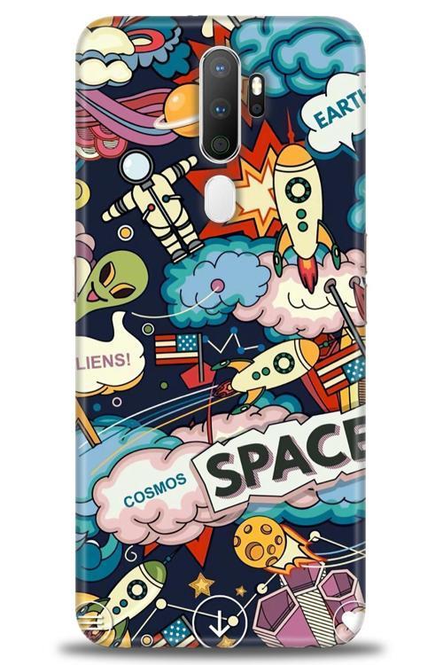 Oppo A5 2020 Kılıf HD Baskılı Kılıf - Space