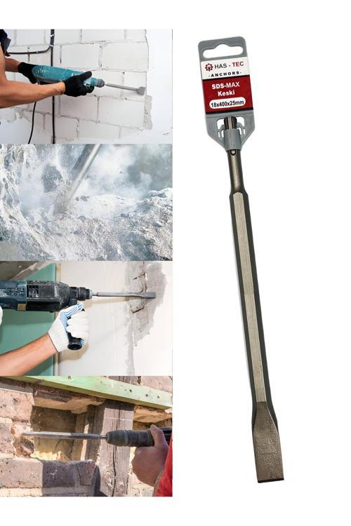 Sds-Max Düz Keski Ucu 18X400X25 Mm | Beton Ve Duvar İçin Kırma Ve Kanal Açma Ucu