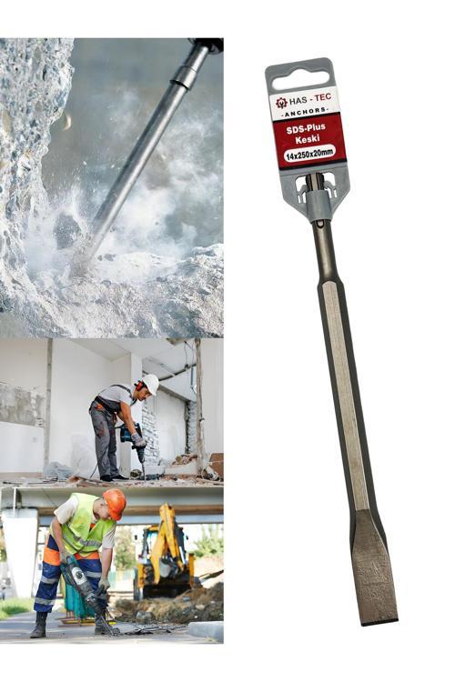 Sds-Plus Düz Keski Ucu 14X250X20 Mm | Beton Ve Duvar İçin Kırma Ve Kanal Açma Ucu