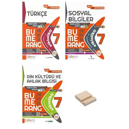 7. Sınıf Bumerang Etkinlikli Türkçe Sosyal Bilgiler ve Din Kültürü Kitabı 3lü Set + Telefon Standı
