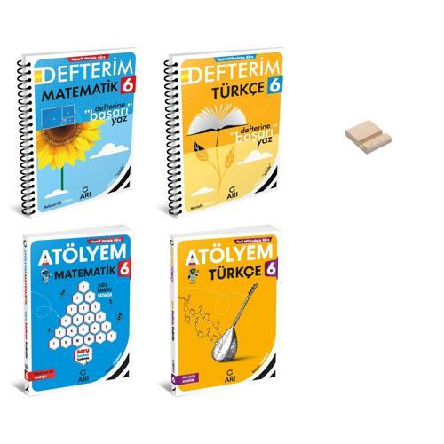 6. Sınıf Matematik Türkçe Defterim ve Matematik Türkçe Atölyem 4'lü Set