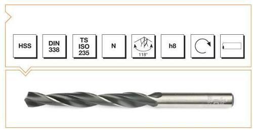 Silindirik Saplı Metal Matkap Ucu  9.5mm