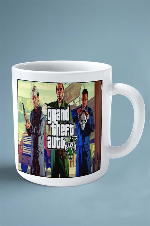 Art hedi̇ye Grand Theft Auto gta Oyun Baskılı Kupa Bardak Çift taraflı Kişiye Özel model 1