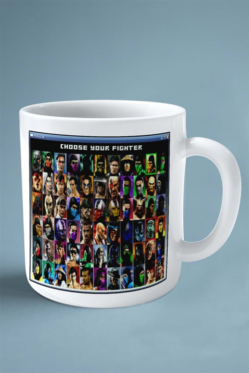 Art hedi̇ye mortal kombat Oyun Baskılı Kupa Bardak Çift Taraflı Baskı Kişiye Özel model 10