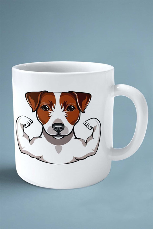 Art hedi̇ye Jack Russell Terrier Köpek Isimli Kişiye Özel Baskılı Kupa Bardak Güç