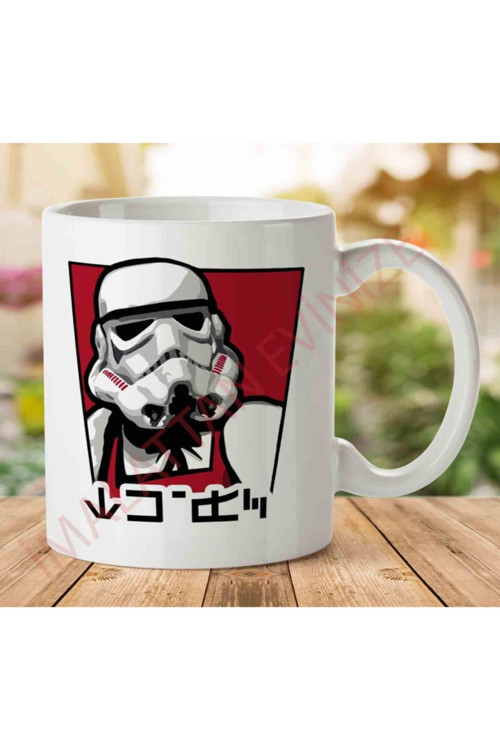 Art hedi̇ye Star Wars Kfc Storm Trooper Colonel Iki Tarafı Baskılı Kupa Bardak