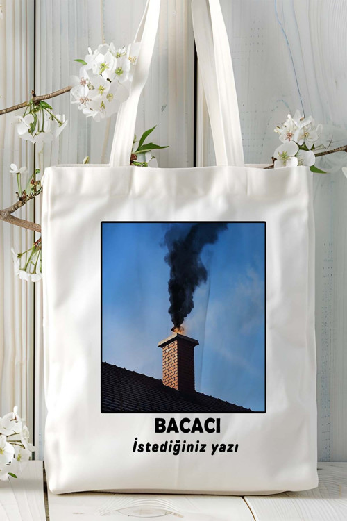 Art hedi̇ye bacacı Baskılı bez omuz çantası kişiye özel model 1
