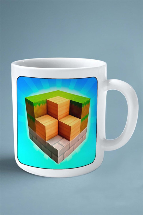 Art hedi̇ye block craft Mobil Oyun Baskılı Kupa Bardak Çift Taraflı baskı kişiye özel model 6