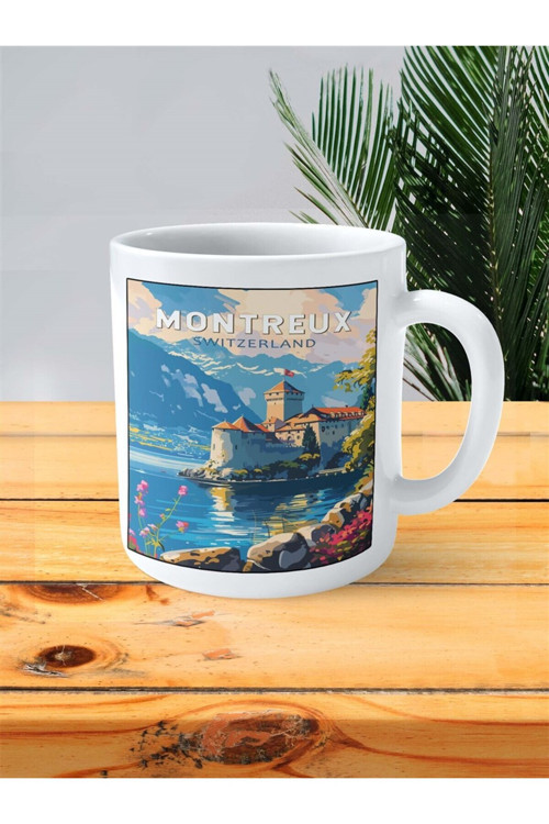 Art hedi̇ye montreux Baskılı Kupa Bardak Kişiye Özel desen