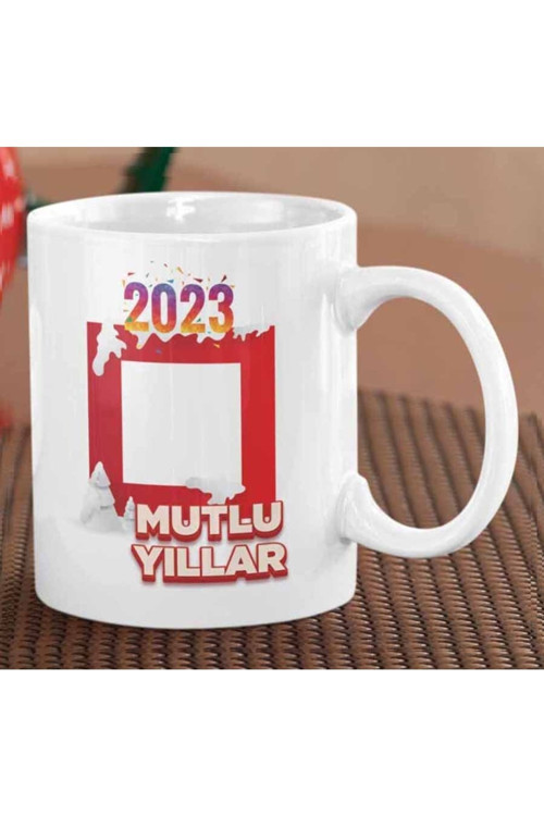 Art hedi̇ye 2023 Mutlu Yıllar 2023 Christmas Noel Iki Tarafı Baskılı Kupa Bardak