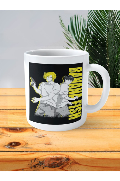Art hedi̇ye Banana fish baskılı kupa bardak model 4