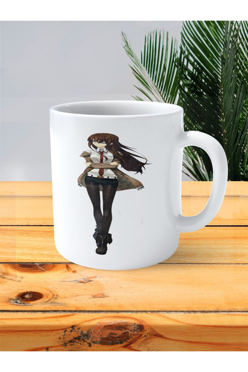 Art hedi̇ye steins gate baskılı kupa bardak Kurisu Makise ayakta