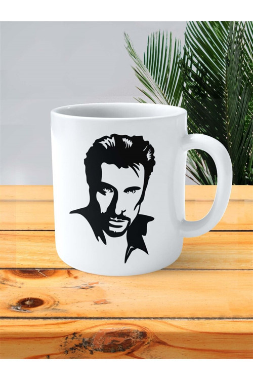 Art hedi̇ye Johnny Hallyday Baskılı Kupa Bardak Kişiye Özel Model 2