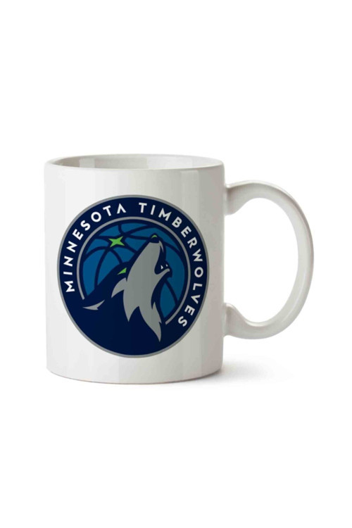 Met desi̇gn Minnesota Timberwolves Porselen Kupa Bardak