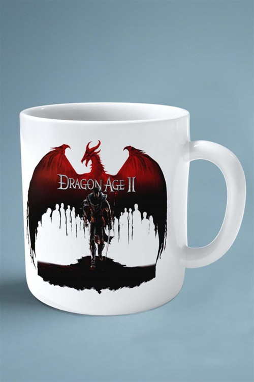 Art hedi̇ye dragon age Baskılı Kupa Bardak Çift Taraflı Baskı Kişiye Özel model 1