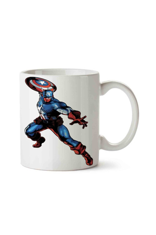 Art hedi̇ye Captain America Masvel Capcom iki Tarafı Baskılı Kupa Bardak