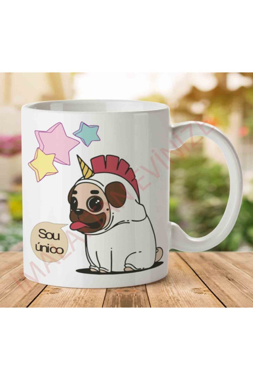 Art hedi̇ye Unicorn Dog Iki Tarafı Baskılı Kupa Bardak