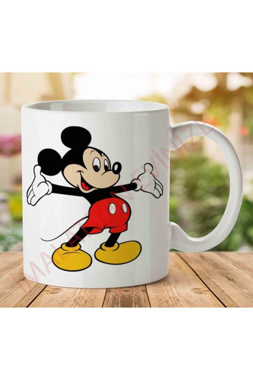 Art hedi̇ye Mickey Mause Iki Tarafı Baskılı Kupa Bardak