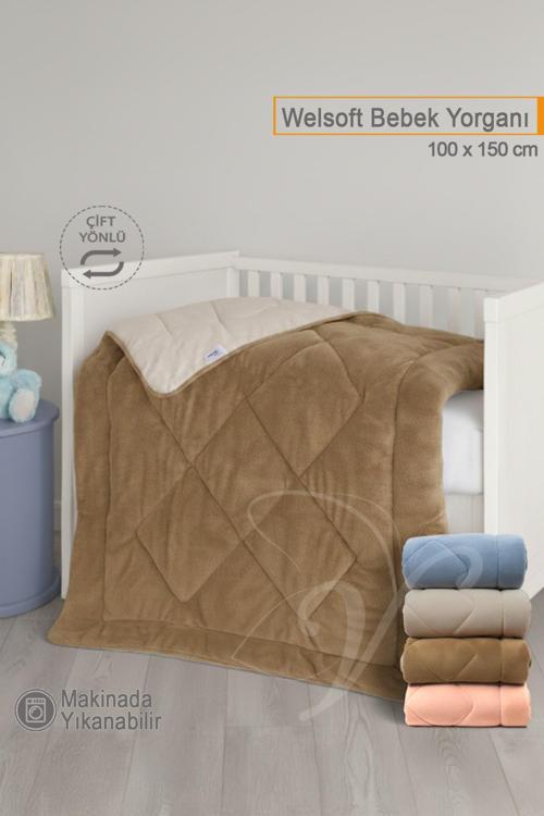 Lüks Welsoft Bebek Yorganı | 100x150 cm | Çift Taraflı Kullanım | Kuzu Tüyü Yumuşaklığı