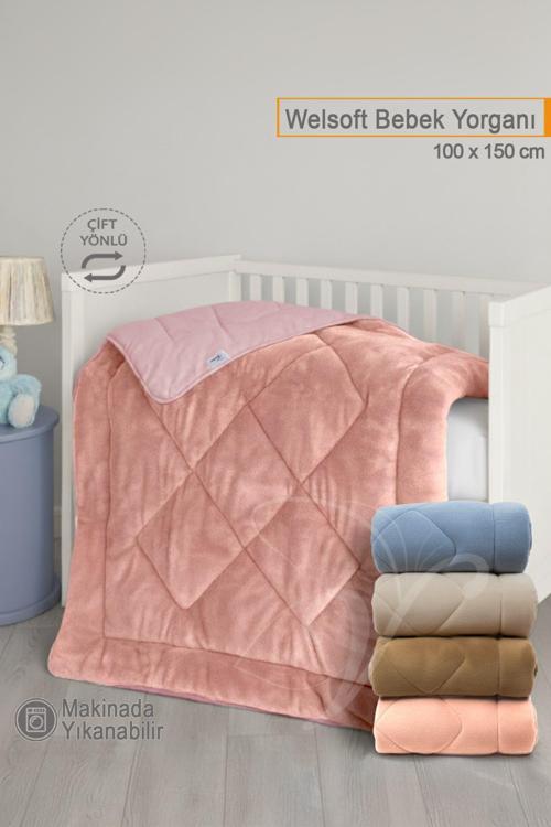 Lüks Welsoft Bebek Yorganı | 100x150 cm | Çift Taraflı Kullanım | Kuzu Tüyü Yumuşaklığı
