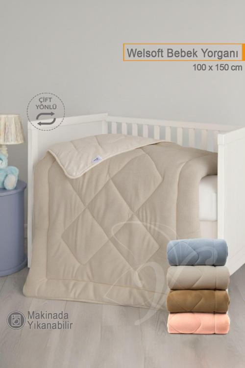 Lüks Welsoft Bebek Yorganı | 100x150 cm | Çift Taraflı Kullanım | Kuzu Tüyü Yumuşaklığı
