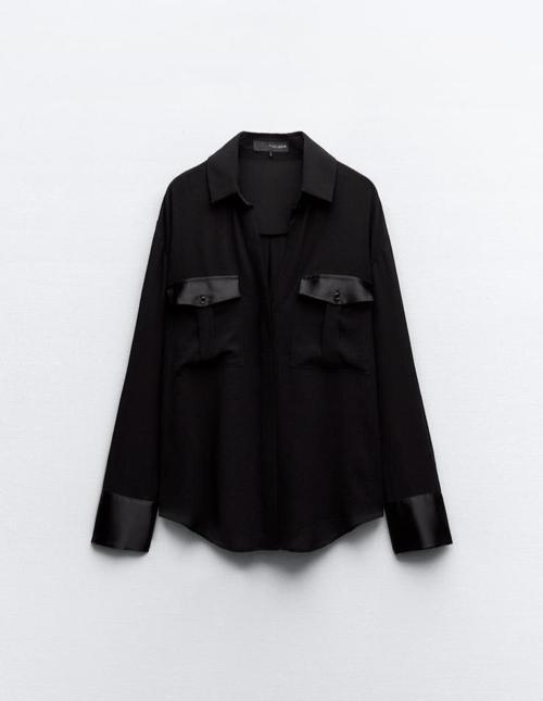 Kadın Cep Ve Manşet Detay Fırsat ürün Gömlek