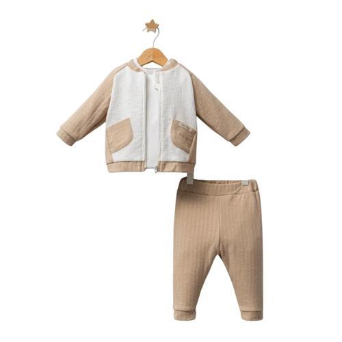 3'lü Bebek Takım 5623 Bej