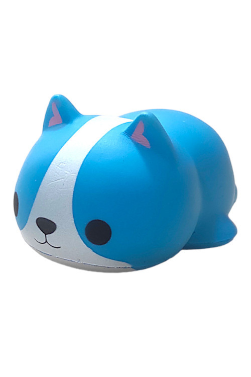 Sukuşi Mavi Yassı Kedi Deftere Yapışabilen Stres Giderici Kokulu 10 Cm. Squishy