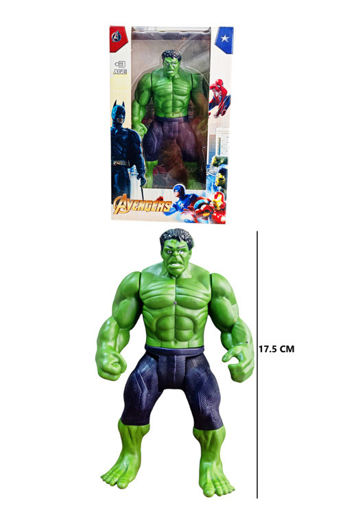 Işıklı Eklemleri Hareketli Kaliteli 17 Cm. Hulk Figür Oyuncak
