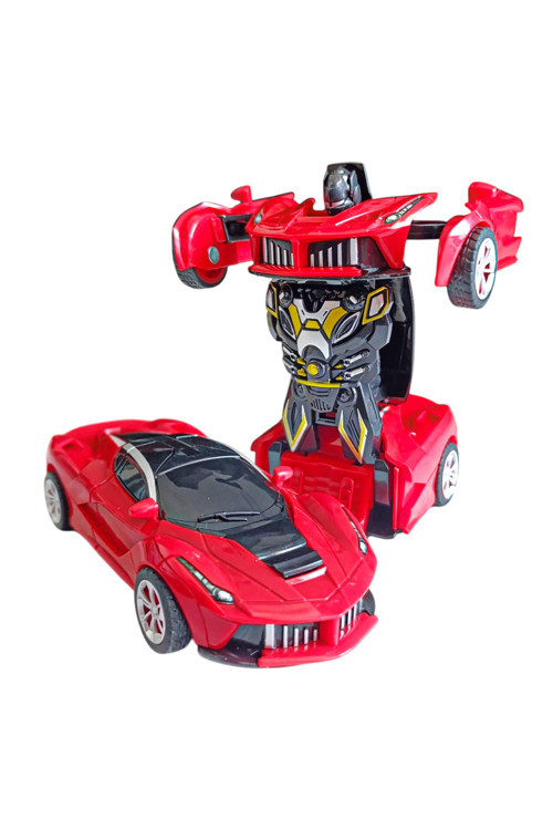 Transformer Ferrari Sürtmeli Robota Dönüşen Robot Olan Oyuncak Araba 1:32 Ölçek