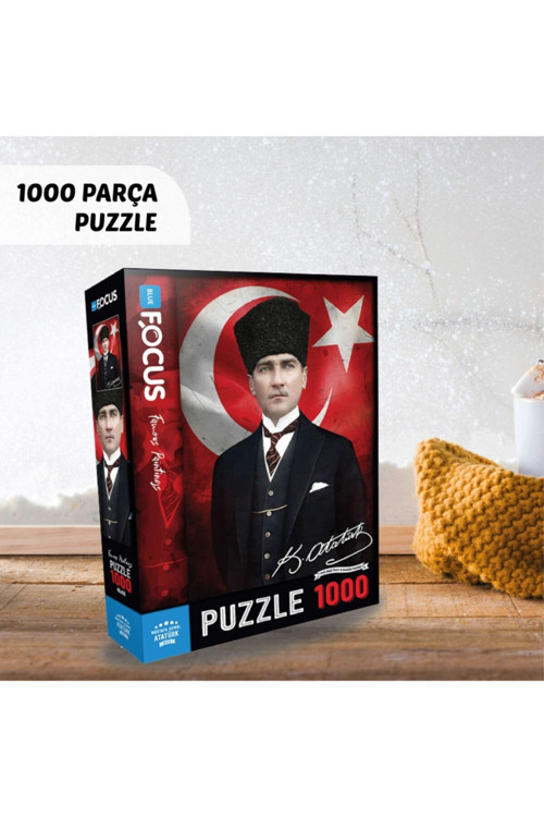 11010876 Blue Focus Atatürk 1000 Parça Puzzle