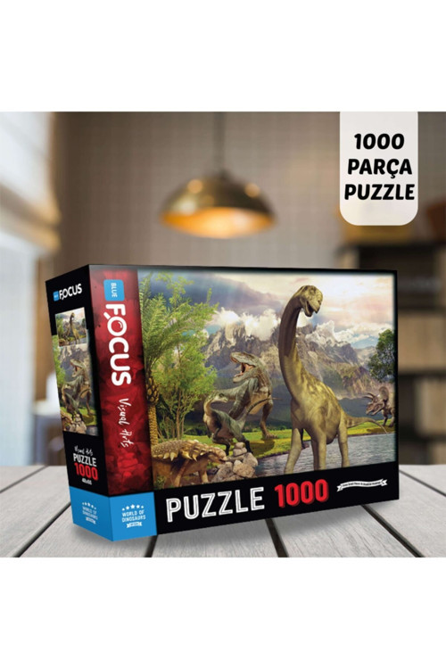 11010876 Blue Focus World Of Dinosaurs 1000 Parça Puzzle