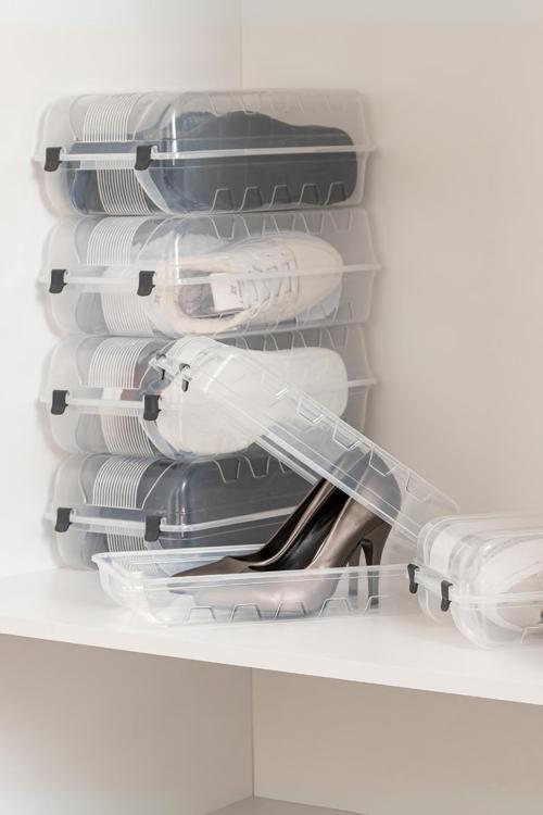 6’lı Ayakkabı Kutusu Erkek & Ayakkabılık Organizeri 19,5x33,5x10,5 cm