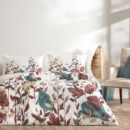 Daisy Ranforce Çift Kişilik Nevresim Takımı Ekru