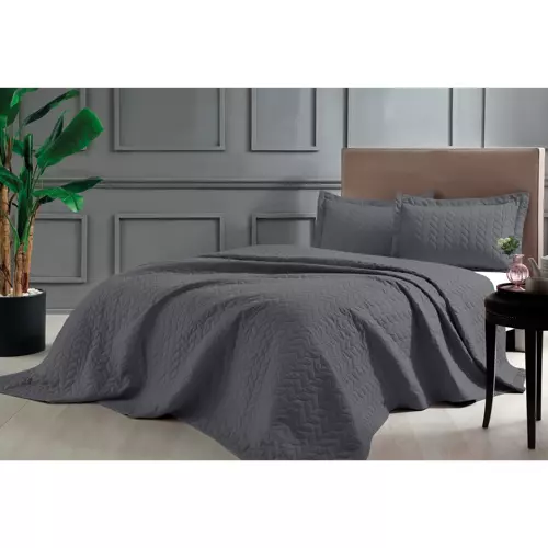 GLORY YATAK ÖRTÜSÜ ÇİFT KİŞİLİK  ANTRASİT