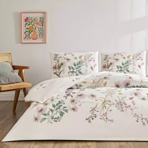 Elowen Ranforce Tek Kişilik Nevresim Takımı Yeşil